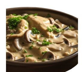 Kipfilet in champignonroomsaus